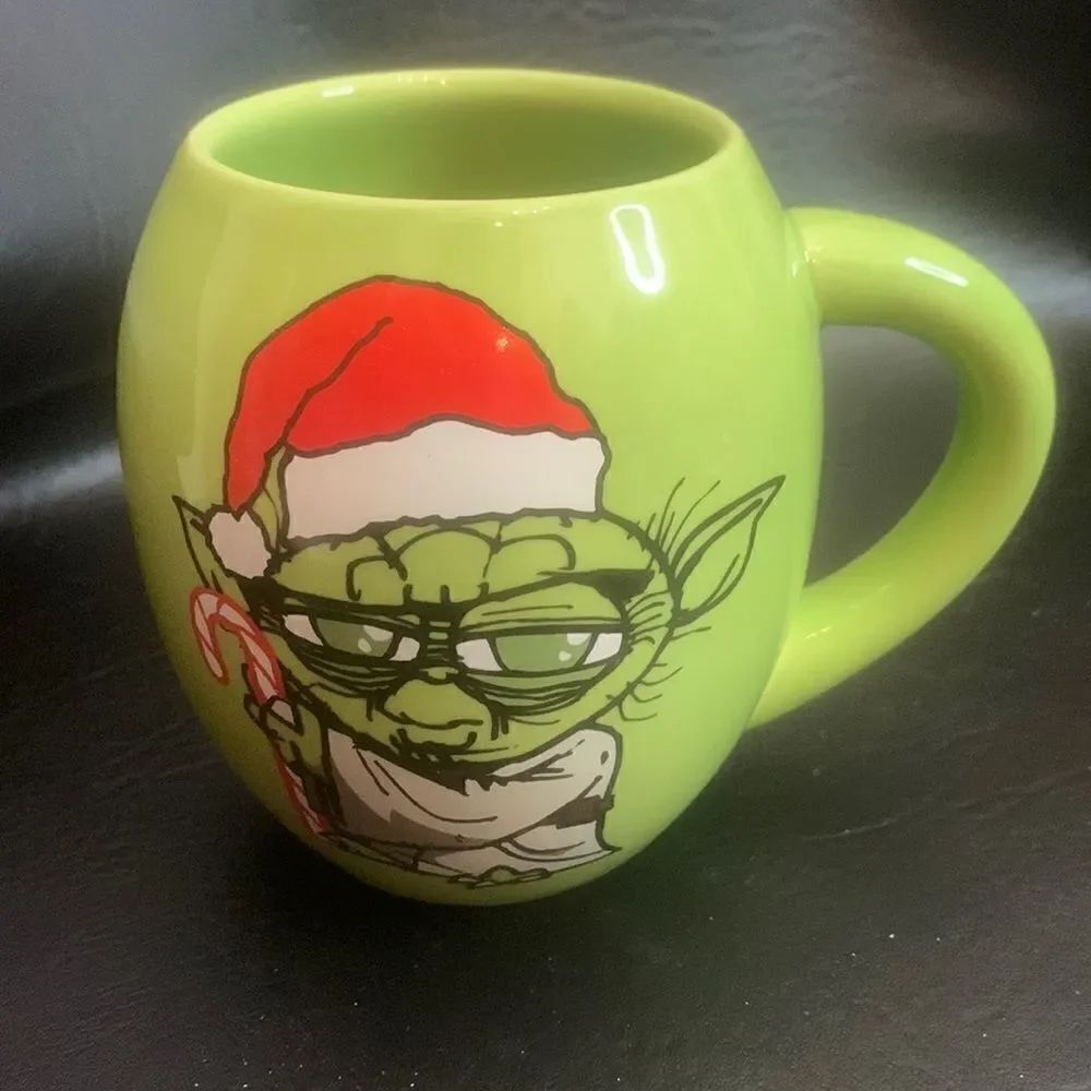 YODA A Merry Christmas May You Have Star Wars Holiday Green Red Coffee Mug